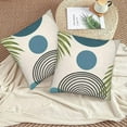 thumbnail image 5 of Boho Pillow Covers 16x16 Set of 2, Mid-Century Blue Orange Drop Shapes Decorative Throw Pillow Covers Outdoor Retro Abstact Lumbar Pillow Cases for Bed Couch Sofa Home Decor, 5 of 6