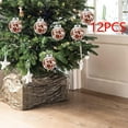 thumbnail image 6 of FVDPWYE 12 Pieces 2.4 inch Cow Pattern Christmas Balls Multifunctional Western Theme Brown White, 6 of 9