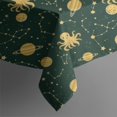 thumbnail image 4 of Green Octopus Planet Star Pattern Rectangle Tablecloth 60"x102",Waterproof Polyester Rectangle Table Cloth, Wipeable Spillproof Polyester Tablecloth for Dining, Camping, Indoor and Outdoor, 4 of 6