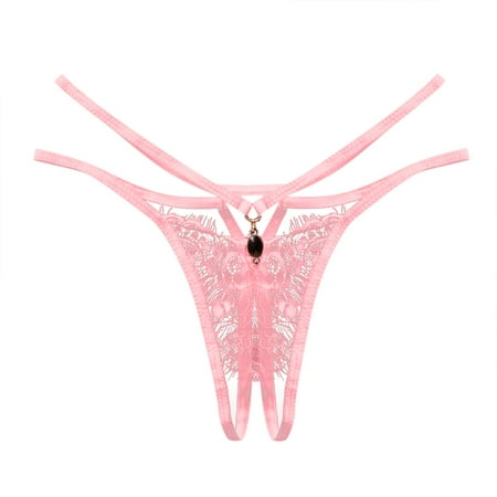 Xiaoxatg Sexy Panties for Women Women Lace Sexy Thong Ladies Belt Thin Hollow Panties Open File Underwear Lace Thong Underwear for Women plus Size