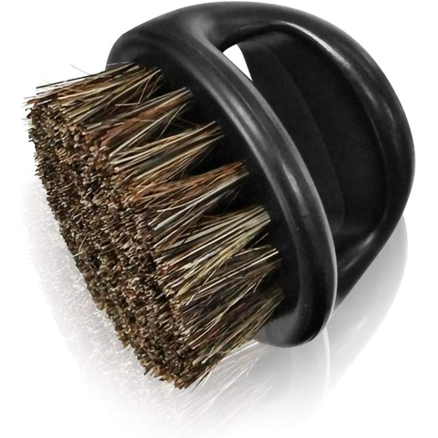 Cepillo de barba para hombres de cerdas cortas con mango de plástico, herramientas profesionales de peluquería, herramienta de afeitado de peluquero para hombres, peinado y modelado de barba