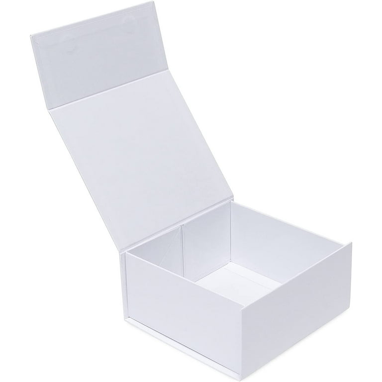 Prime Line Packaging- White Box Lid Collapsible with Flap Closure for All 15 Pcs 6x6x3 - Walmart.com