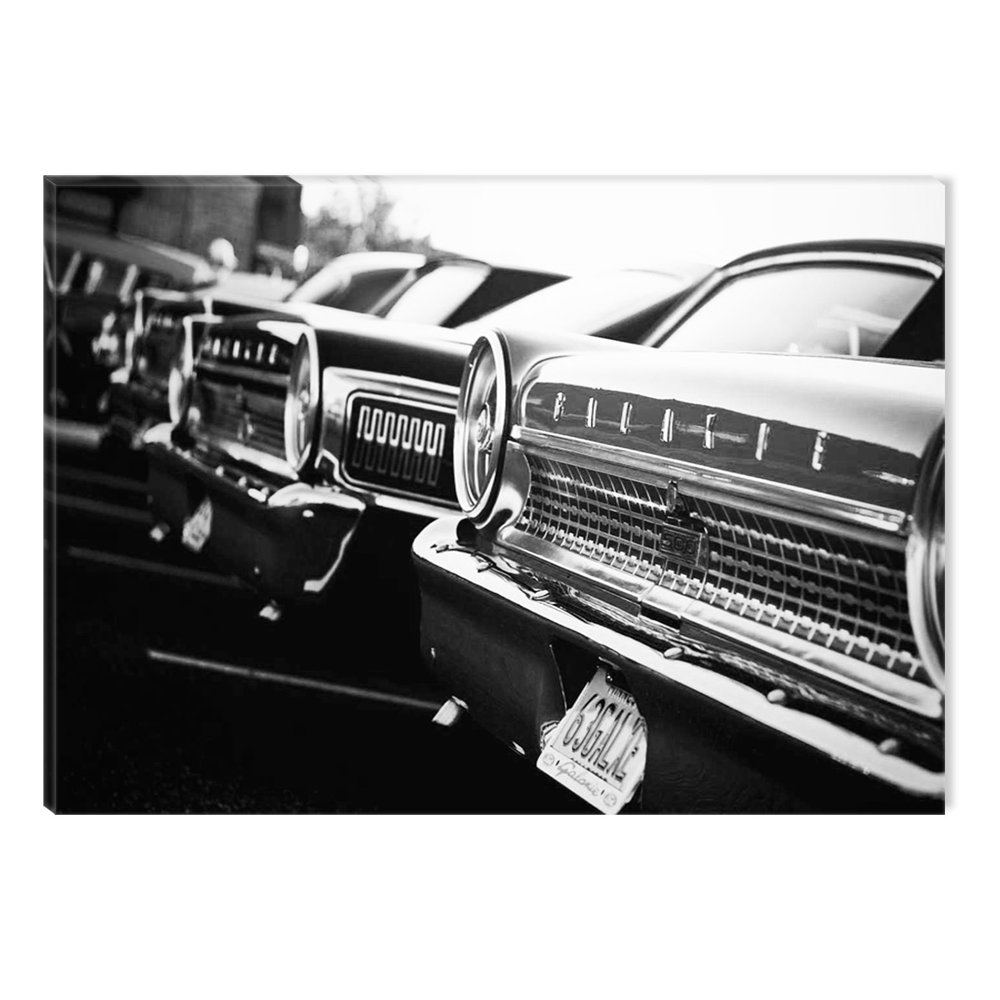Startonight Canvas Wall Art Black and White Abstract Vintage Old Cars