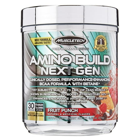 MuscleTech Amino Build Next Gen Fruit Punch 9.83 oz Containers - Pack of 1