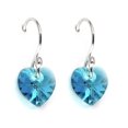 thumbnail image 1 of Aretes Zvezda Heart color Bermuda Blue plata .925 Zvezda ZAR-HEAR10-BB, 1 of 4