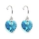 thumbnail image 1 of Aretes Zvezda Heart color Bermuda Blue plata .925 Zvezda ZAR-HEAR10-BB, 1 of 4