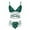 Green, variant on TSADFHJI Lace Lingerie Women Sexy Lingerie Corset Lace Bandage Push up Top Bra and Pants Underwear Set S Red