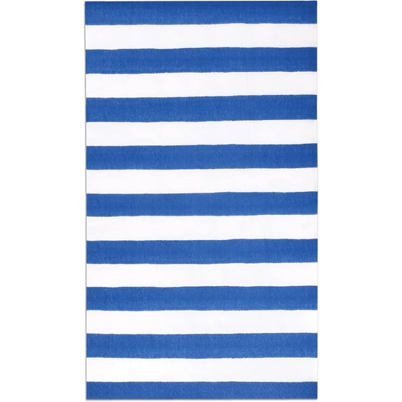 Gift Boutique Disposable Guest Napkins 100 Pack, Blue Navy Striped 3-Ply Paper Dinner Napkins, Bathroom Hand Towels for Parties, Weddings & Coastal Decor
