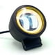 thumbnail image 2 of Faro Para Moto Rasen Auxiliar Led Con Lupa Redondo Con 2 Led Ojo De Angel Con Luz Blanca Fija Y Estrobo  amarillo, 2 of 7