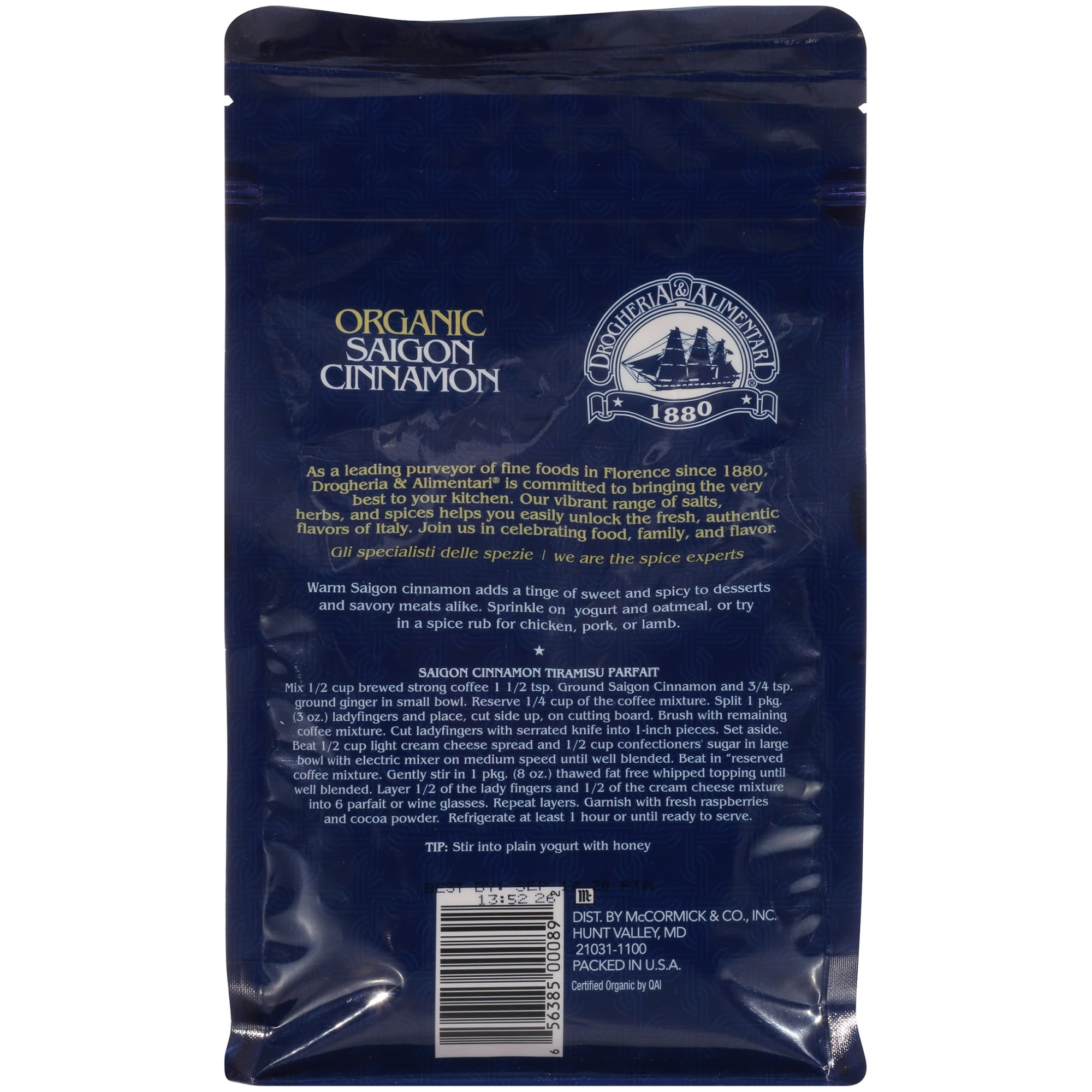 Drogheria & Alimentari Organic Ground Saigon Cinnamon, 17.64 oz