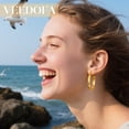 thumbnail image 2 of VEEDFOFA 14K Gold Plated Hoop Earrings, Hypoallergenic Multi Size Secure Closure Earrings for Women Daily & Gift, 2 of 6