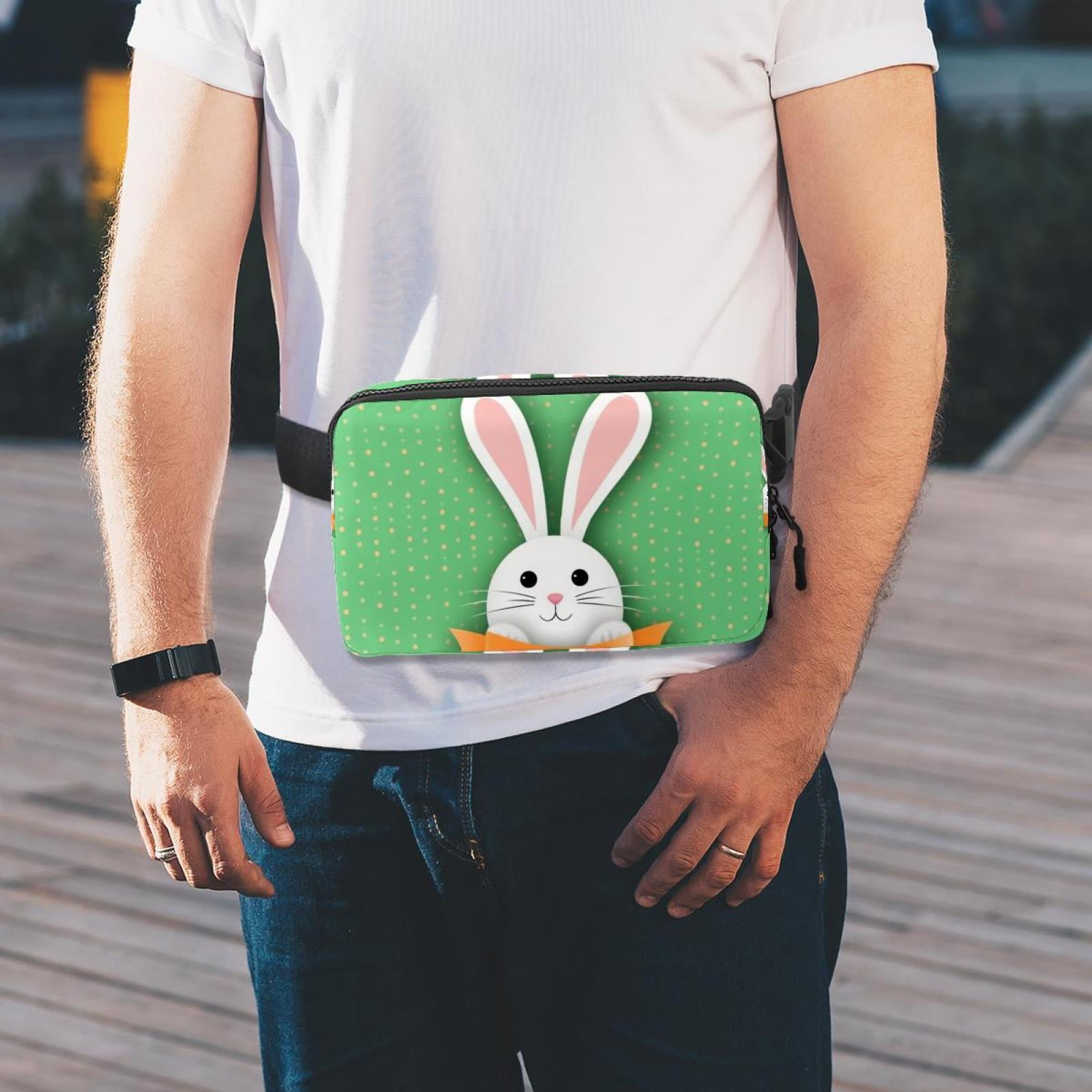 Easter Lightweight Adjustable Fanny Pack with Extension Strap - Unisex Waist Packs Crossbody Bag