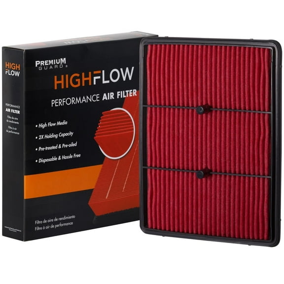 HIGHFLOW High Performance, Pre-Oiled Disposable Engine Air Filter PA99284X | Fits 2017-2022 Kia Niro, 2017-2022 Hyundai Ioniq