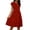 Red, variant on Women Summer Dresses 2026 Short Sleeve V Neck Mini Sundress Smocked Beach Dresses Red S