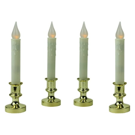 Sienna 8.5 in. Flickering Window Christmas Candle Lamp - Pack of 4