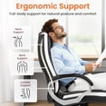 thumbnail image 5 of NEO CHAIR Office Desk Chair PU Leather Chair with Lumbar Support, Black, 5 of 9