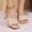 Beige, variant on Women's Kitten Heel Mules Sandals Square Open Toe Slip-On Backless Sandals Soft Knit Upper Comfort Insole for Daily Wear Party Dating Red 8.5(41)