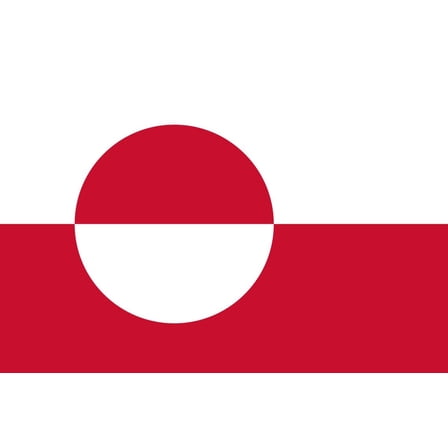 Greenland Flag Decal Sticker - 6 inches wide