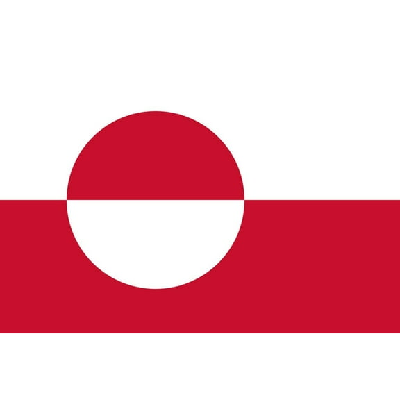 Greenland Flag Decal Sticker - 6 inches wide