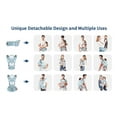 thumbnail image 3 of MOONORAH Baby Carrier with Hip Seat, Ergonomic M Position 6 in 1 Baby Wraps Carrier Adjustable Holder Newborn to Toddler with Head Support and Breathable Mesh Blue, 3 of 11