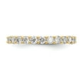 thumbnail image 3 of 14K Yellow Gold Ring Band Eternity Diamond Round 1.5CT Shared Prong , Size 5, 3 of 4