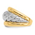 thumbnail image 4 of 14k Two Tone Gold Twisted Dome Ring, 4 of 9
