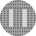 thumbnail image 1 of Ahgly Company Machine Washable Indoor Round Transitional Carbon Gray Area Rugs, 7' Round, 1 of 7
