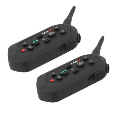 2 Pieces Motorcycle Helmet 6 Riders Headset Intercom Wireless Interphone