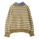 thumbnail image 5 of HongQid Womens Striped Sweater Shirts Lapel V Neck Long Sleeve Strip Knit Pullover Casual Layer Top Jumper Y2K Shirt, 5 of 8