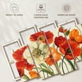 thumbnail image 6 of Elephant Stock Poppies Melody Wall Art - Horizontal Multi Panel Canvas - Living Room Wall Decor - Floral And Botanical Multi Panel - Orange And Red Decor By Lisa Audit - 84" x 54", 6 of 8