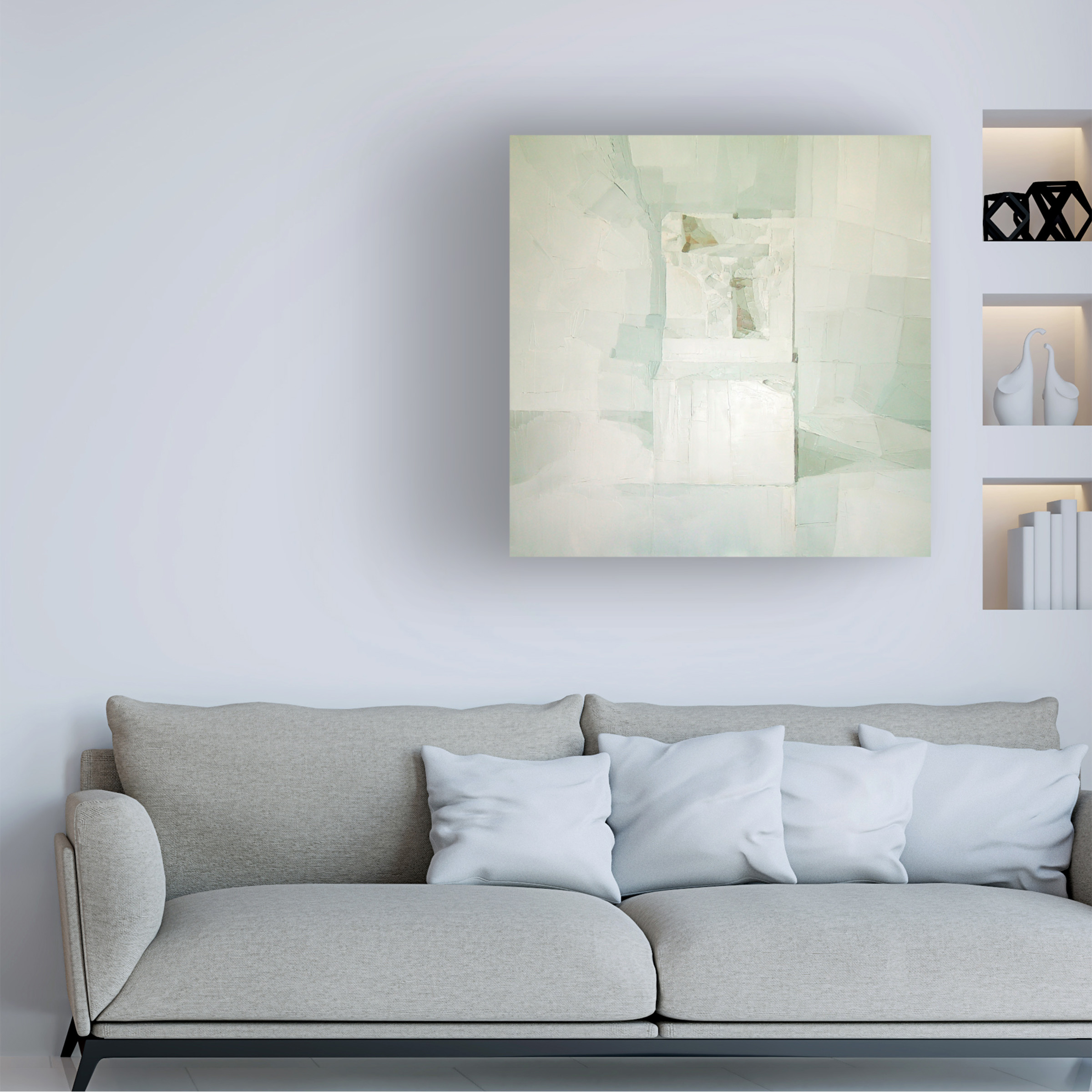 Trademark Fine Art 'White' 35" x 35" Canvas Art