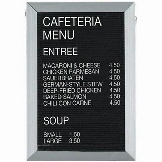 Aarco Products BOFD1812 Centre de Message de Tableau de Lettres Encadré - Aluminium