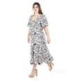 thumbnail image 2 of Vestido midi estampado Roman Fashion /Tallas Extras, 4285 (Blanco /Negro) negro 36, 2 of 6