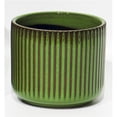 thumbnail image 1 of Green Striped Ceramic Planter, 1 of 1