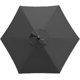 thumbnail image 1 of Replacement parasol cover, 6 ribs, 3 meters, waterproof, UV resistant, replacement fabric, black, 1 of 5