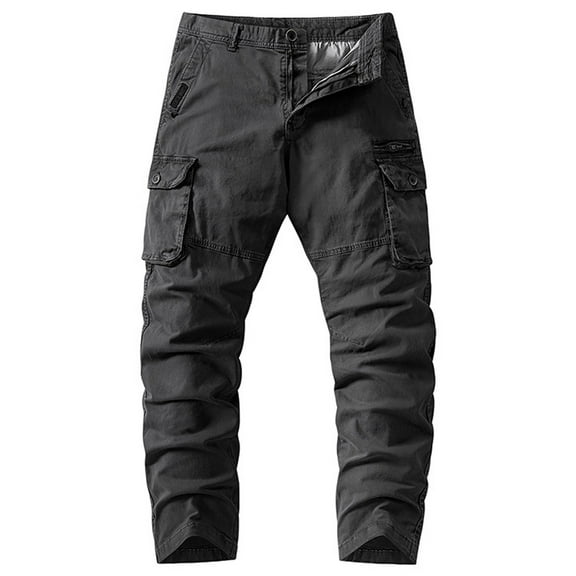 Men's Pants Big And Tall Jeans Fashion Casual Comfy Solid Pocket Bandage Drawstring Regular Pants
