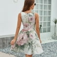 thumbnail image 6 of Pink Wildflowers (4) Women's Tank Dress V Neck Sleeveless Summer Sundress, 6 of 7