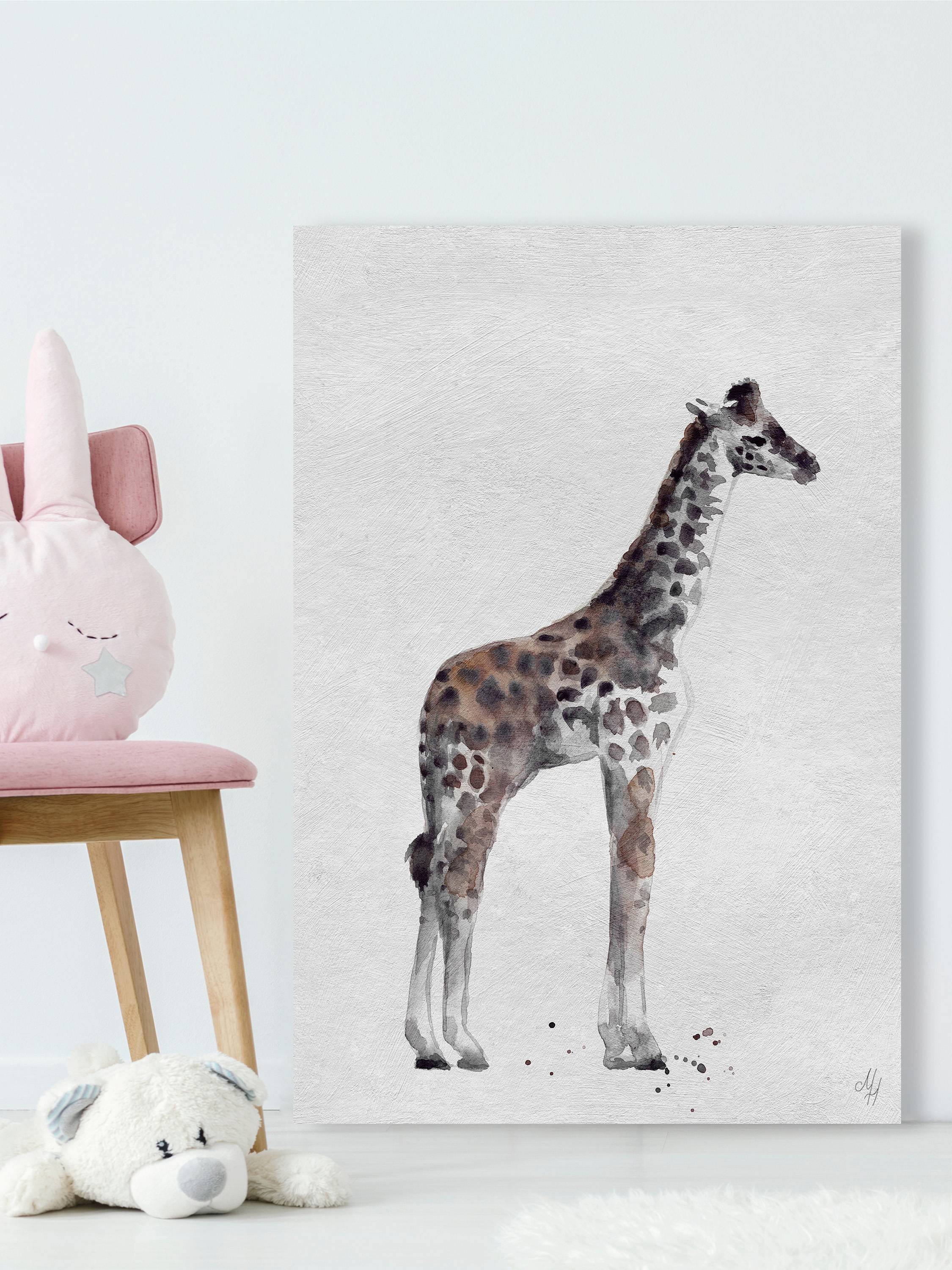 Marmont Hill Standing Tall Giraffe II Canvas Wall Art