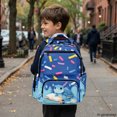 thumbnail image 6 of CHAQLIN Cute Cartoon Reading Turtle Print School Bag with Soft, Breathable Waterproof 17 Inch School Bookbag for Back to School Sports, 6 of 9