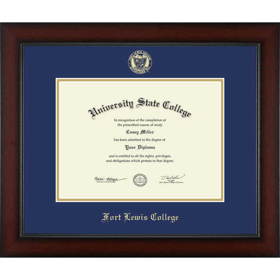 Fort Lewis College Diploma Frame, Document Size 11" x 8"