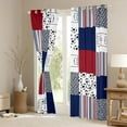 thumbnail image 3 of Feelyou Eat Sleep Football Curtains Pack of 2 (52x84 Each), Plaid Stripes Window Curtains, 3 of 6
