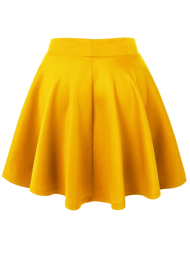 Made by Johnny Women's Basic Versatile Stretchy Flared Skater