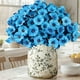 thumbnail image 5 of Flores artificiales 7 tenedores hojas mañana decoración del hogar ramo de boda patio exterior flores decorativas, 5 of 5
