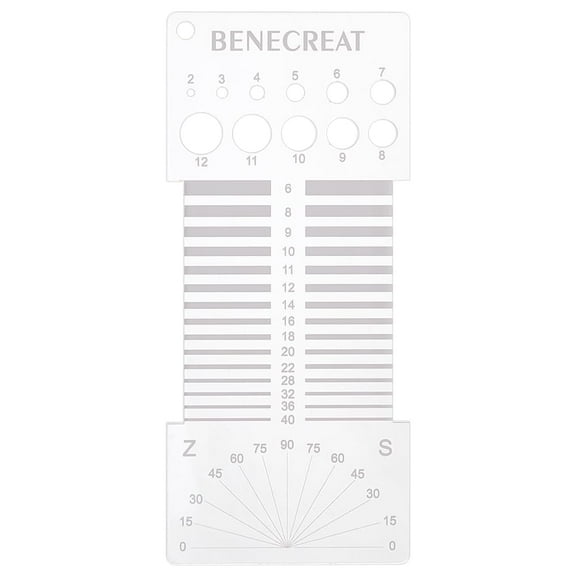 Acrylic Spinner Control Card, 6.3x2.7inch Knitting Tool, Multifunctional Spinning Combination Ruler for Spinners Yarn Measuring Tool Crochet Hook Accessory, 4 Mm Thick