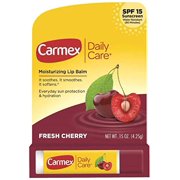 Carmex Lip Balm Stick - Cherry Flavor -SPF 15 - Pack of 2