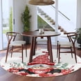 thumbnail image 3 of Round Rugs 7Ft, Valentines Day Gnomes Round Area Rug Washable Indoor Throw Carpet, Red Love Heart Eucalyptus Leaves Large Non Slip Circle Rug for Dining Room Playroom Home Decor Aesthetic, 3 of 8