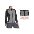 thumbnail image 5 of Little Donkey Andy Women's Warm Lightweight Running Jacket Full Zip Fleece Hybrid Coat for Golf Hiking Grey Heather XL, 5 of 8