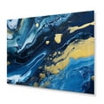 thumbnail image 2 of Designart "Golden Rivers in Agate Ripple VI" Fractals Metal Wall Art, 2 of 5