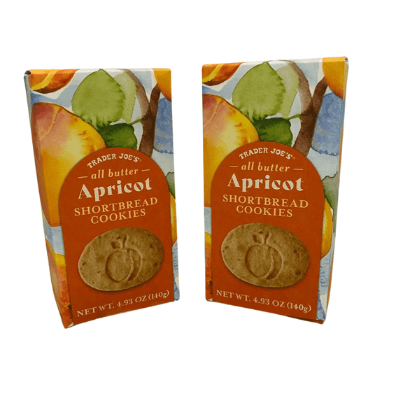 Trader Joe’s All Butter Apricot Shortbread Cookies 4.93 oz (Pack of 2)