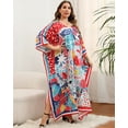 thumbnail image 5 of Edolynsa Plus Size Africa Kaftan Dress Batwing Sleeve Bathing Suit Cover up Long Summer Outfit, 5 of 7